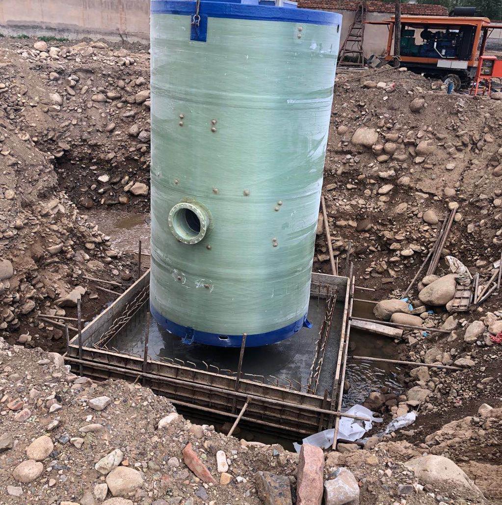 一体化泵站玻璃钢预埋式预制泵站污水提升设备市政雨水智能化泵站