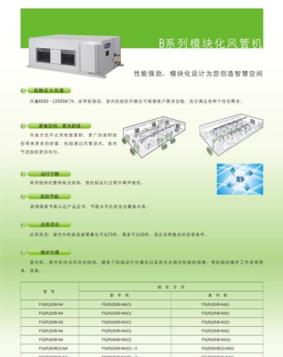 广州 格力中央空调 B系列模块化风管机
