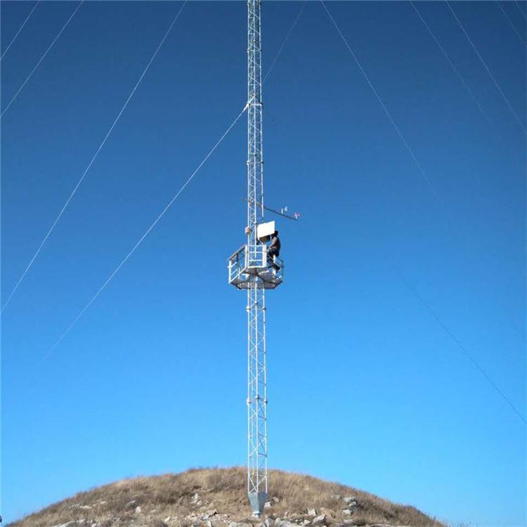 测风塔 钰泰 圆钢测风塔 环境监测气象塔 厂家供应