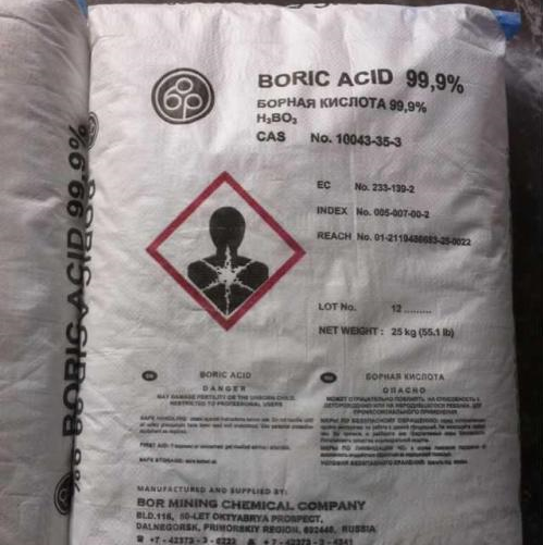 长期现货批发供应俄罗斯硼酸  99.9%含量国标工业级杀菌剂硼酸