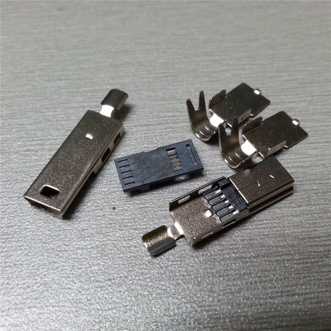 MINI USB 5PIN三件式前5后5插头供MINI USB 5PIN三件式前5后5插头