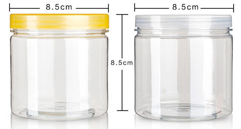 350ml透明塑料食品罐、花茶罐、饼干罐、糖果罐批发L8585