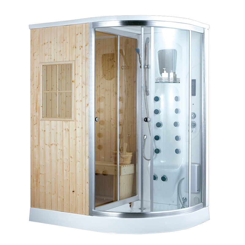 TONYS1.7米扇弧形淋浴房整体浴室家用干湿蒸汽淋浴房桑拿房