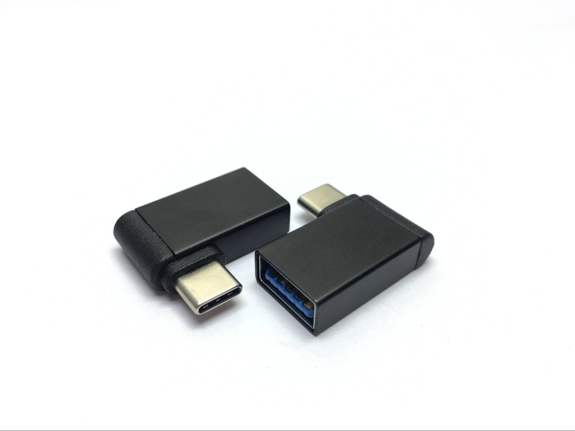 USB3.0 AF转TYPE-C 5Gbits传输 90度公转母弯头铝合金数据转接头