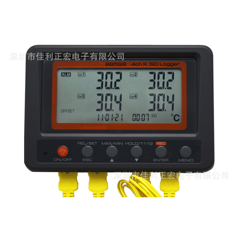 衡欣AZ88598工业电子温度计 室内温度表 数显测温仪报警器