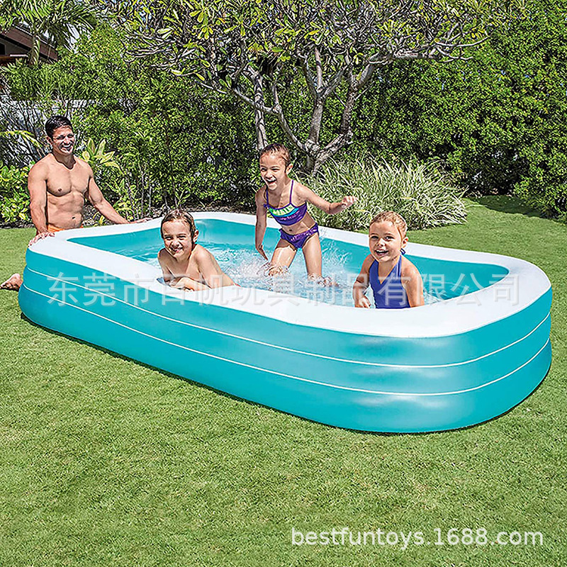 工厂定制加厚PVC家庭3米充气游泳池成人孩子夏日戏水中心水池花园