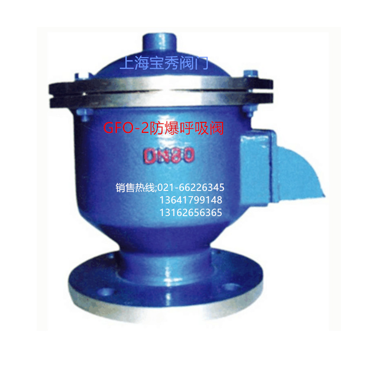 ZGB-2型法兰连接铸钢防爆呼吸阀管道燃气气罐油罐呼吸阀DN25 -350