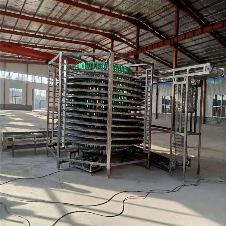 厂家生产食品冷却螺旋塔输送机 蛋糕肉饼晾干螺旋网带输送塔