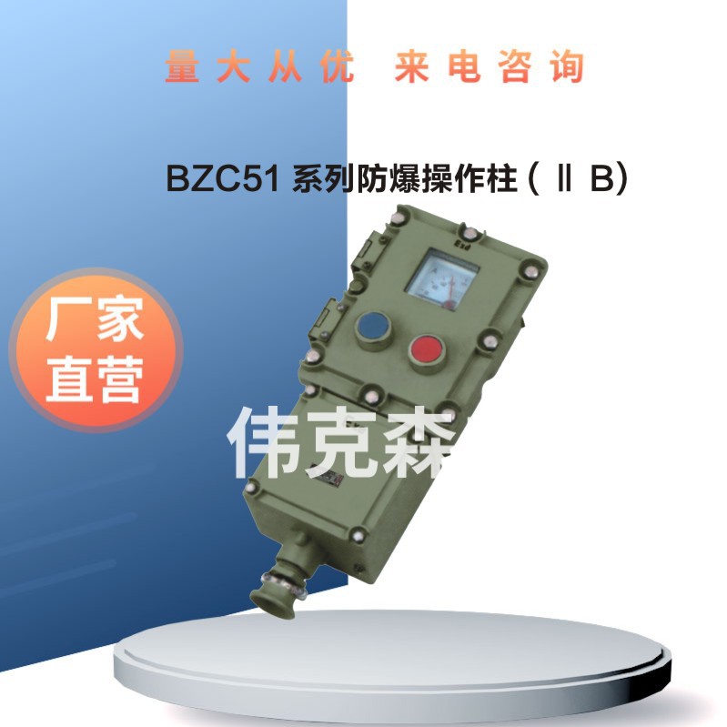 BZC51防爆操作柱按钮盒远程控制箱防腐防水防尘三防工程塑料挂式