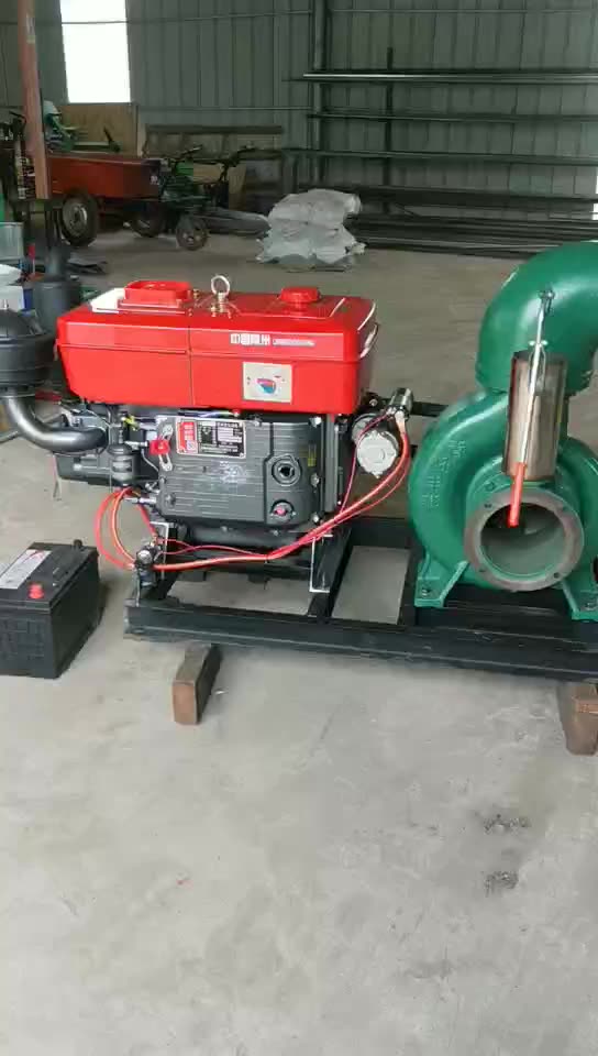 柴油6寸大流量抽水泵 防汛应急抽水泵 电启动8寸混流泵