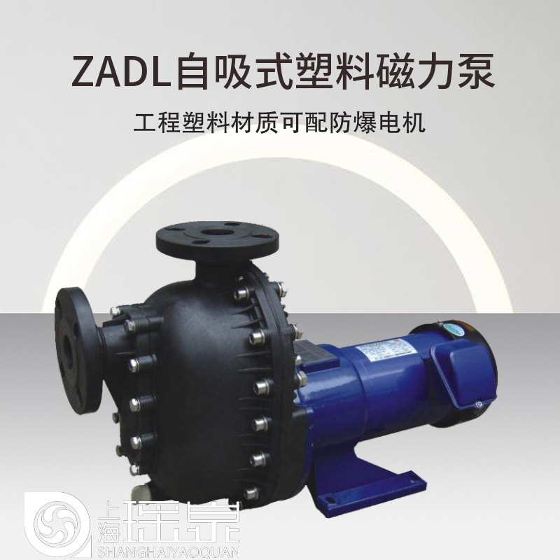 ZADL自吸式塑料磁力泵耐腐蚀自吸泵无泄漏磁力泵防爆自吸塑料泵