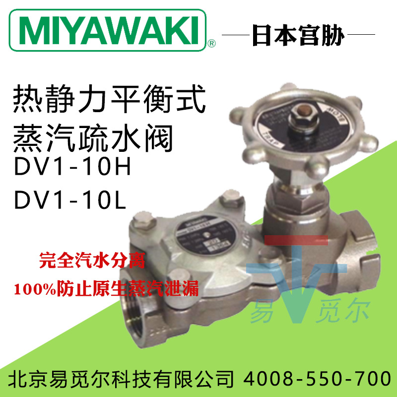 日本MIYAWAKI宫胁蒸汽疏水阀 DV1-10H 进口不锈钢疏水阀 DV1-10L