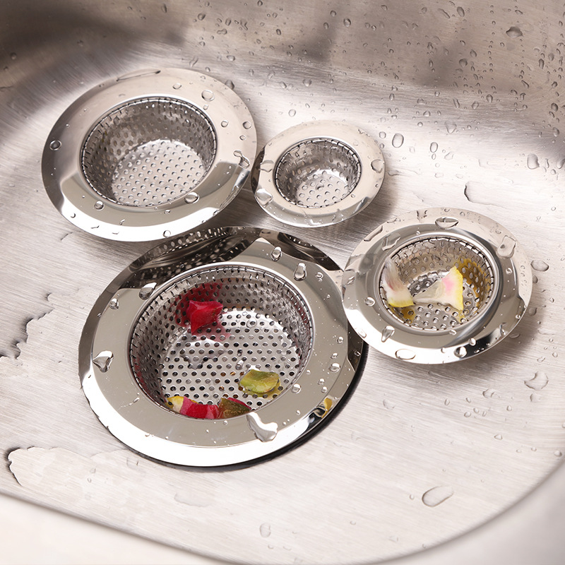 厨房过滤网水槽洗菜盆不锈钢过滤器洗手池毛发过滤器下水道地漏盖