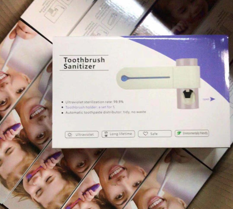厂家直销紫外线杀菌消毒牙刷架 自动挤牙膏器紫外线杀菌消毒牙刷