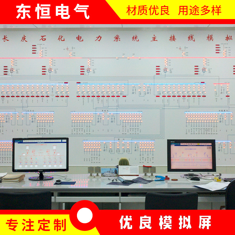 厂家供应污水控制中心模拟屏污水处理电力调度中心防误操作屏配件