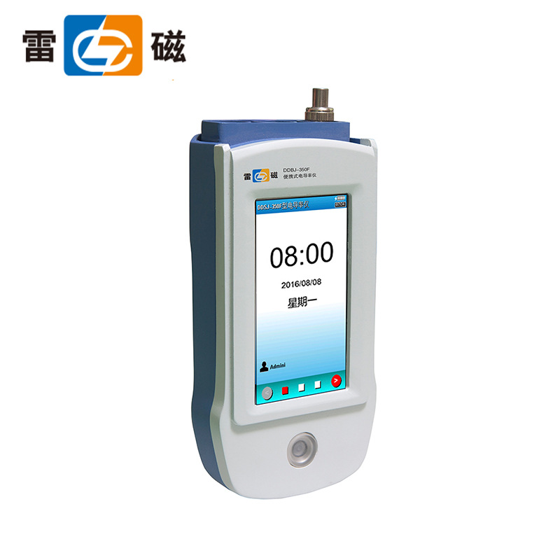上海雷磁DDBJ-350F型4.3英寸触摸屏便携式电导率仪智能变频测定仪