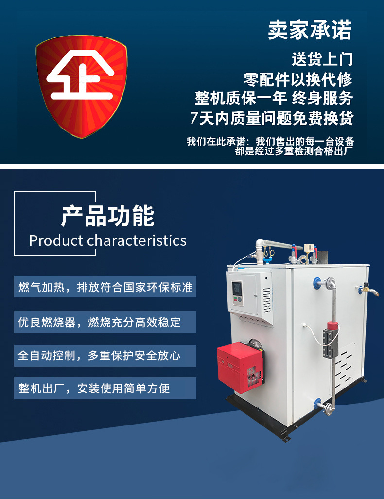 电镀涂装电泳表面处理清洗全自动燃气蒸汽发生器锅炉免检蒸汽炉