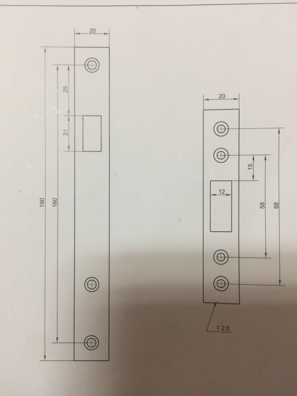 20钩锁带钥匙图纸