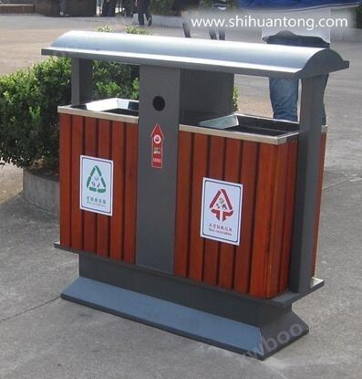 钢木分类垃圾桶，云南垃圾桶生产厂家