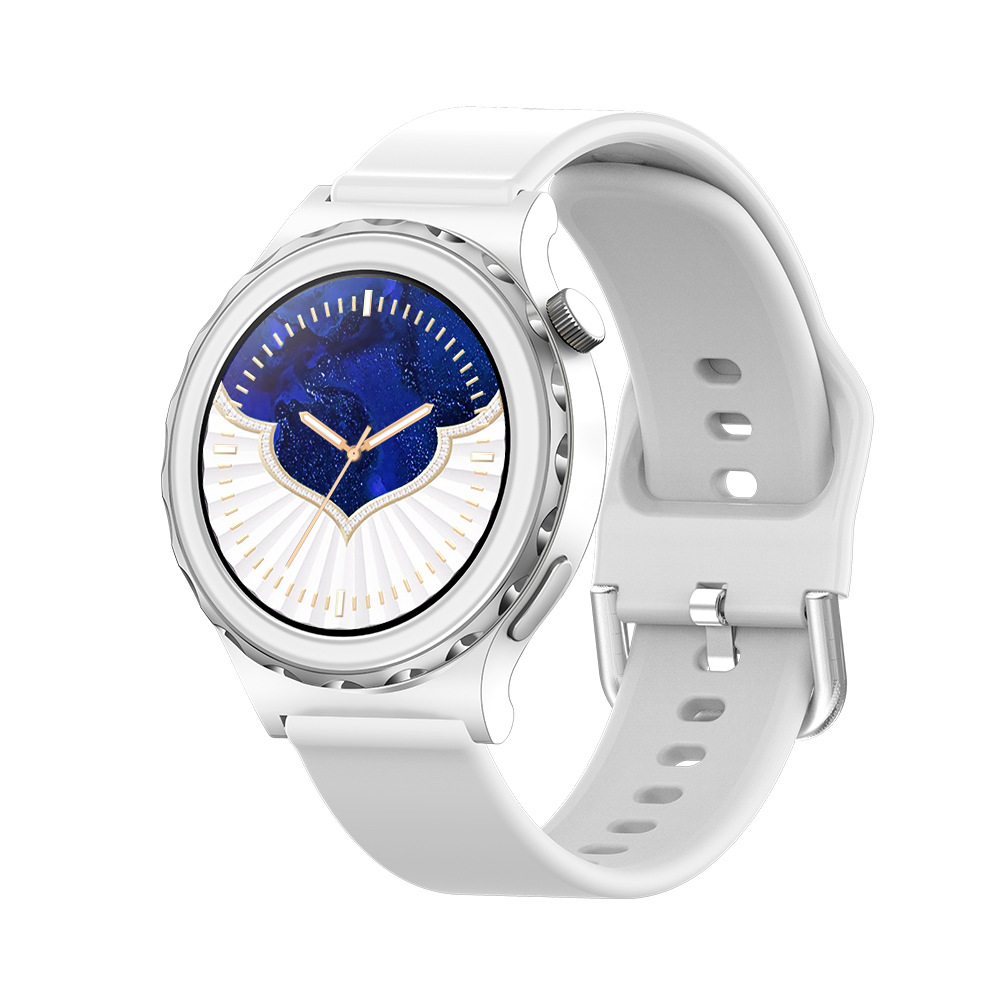 女性穿戴白色智能手表无线充电商务腕表女士赠品现货手环手表现货
