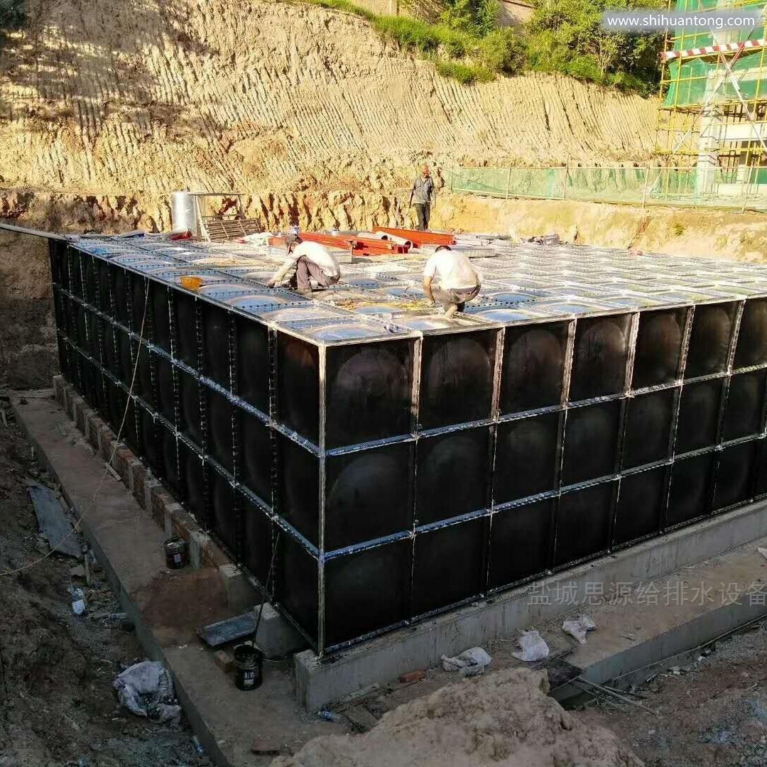内蒙古通辽 6台抗浮式地埋箱泵一体化-保温水箱