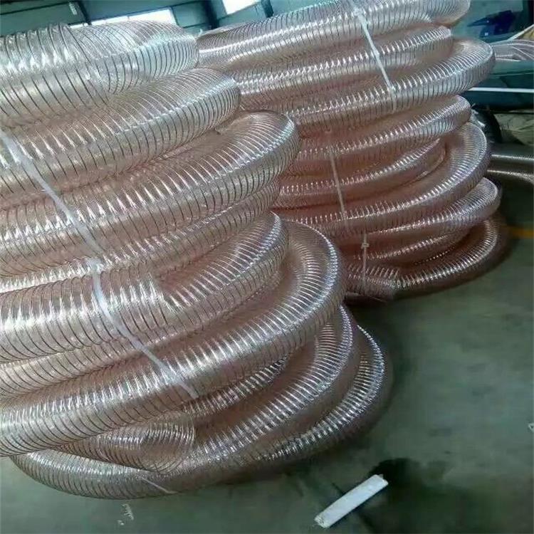 3寸复合钢丝增强管 耐负压PVC软管加厚透明网纹管