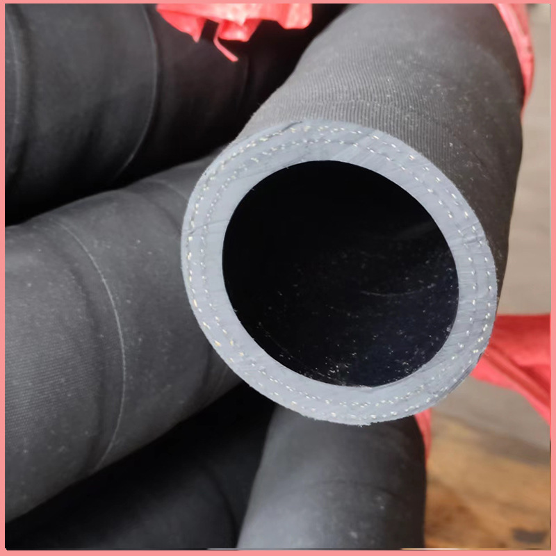 长期供应 抽砂管吸水排水耐磨橡胶管 排污泥浆管黑色加布钢丝胶管