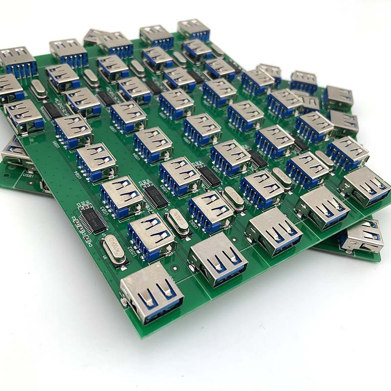 USB2.0版HUB分线器PCBA方案定制储存硬盘用PC板线路板开发设计