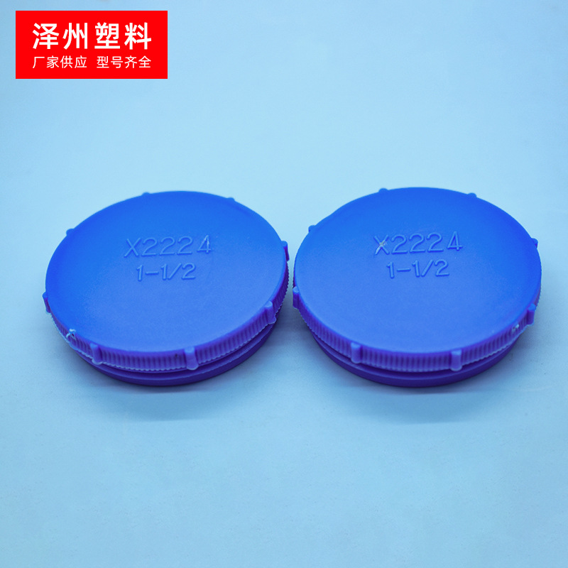 1-1／2蓝色塑料螺纹PE防尘堵头 内螺纹保护塞 螺纹内塞盖