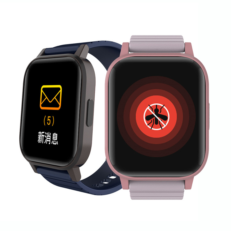 亚马逊新S18儿童防蚊智能手环带体温心率监测信息提醒smart watch