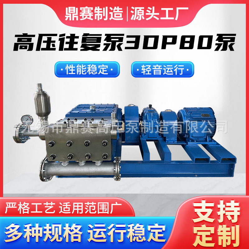 3DP80 柱塞往复泵 高压力三柱塞往复泵 卧式柱塞清洗泵 可定制