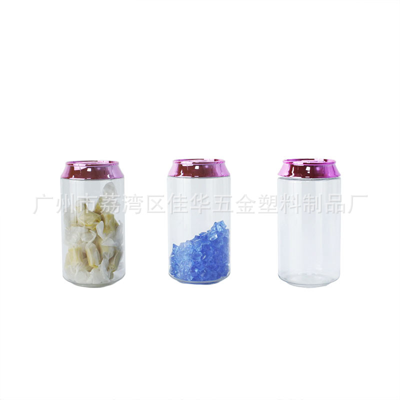 热销透明PET可乐罐 透明塑料包装罐 饼干包装罐 浴盐包装罐