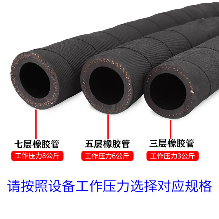夹布橡胶管输水管软管 耐热耐油水泵4分6分1寸高压空气管蒸汽管