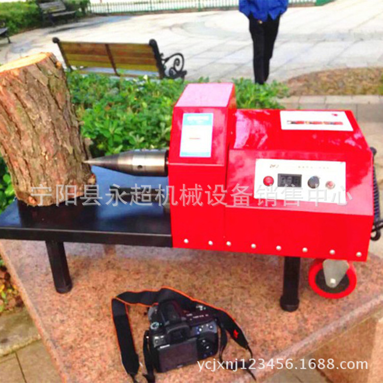 现货供应小型电动劈柴机 木材碎木劈木设备食堂树墩木头分离机器