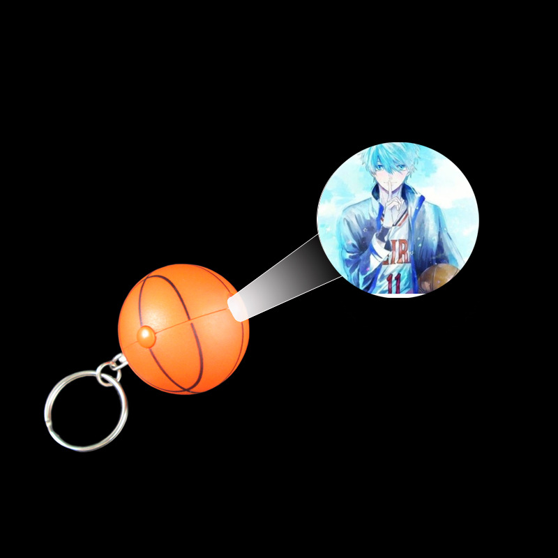 全面优惠厂家制造篮球投影钥匙扣NBA产品促销品投影足球钥匙链
