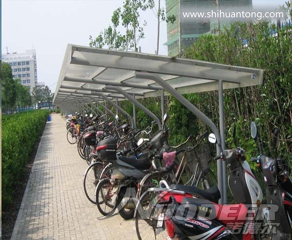 自行车停车篷、阳光板雨棚 节能屋面材料