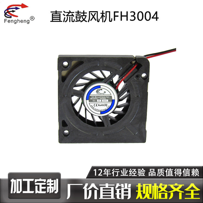 fengheng 3004微型鼓风机 3CM 厘米PTC加热器鼓风机30*30*4小风机
