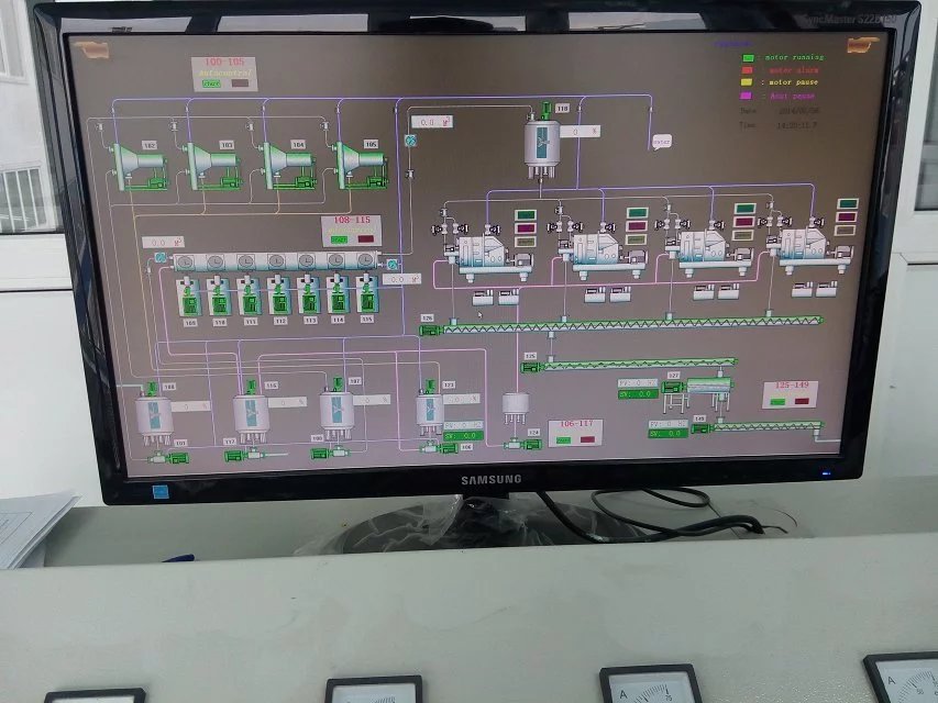 PLC控制系统 水处理控制系统 组态画面 上位机 监控画面