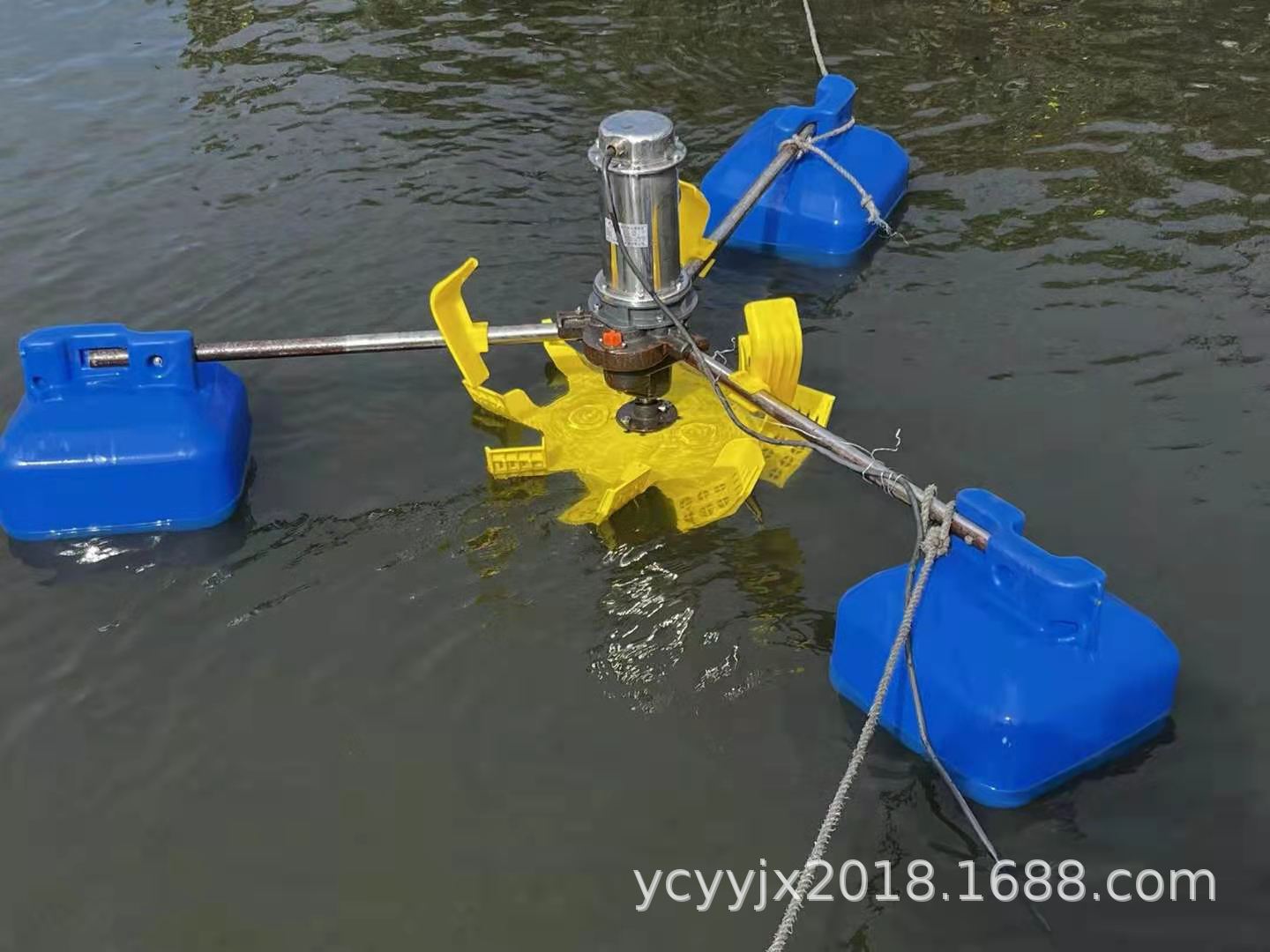 明虾小龙虾浮球泵 曝气水冷全铜电机鱼塘增氧机