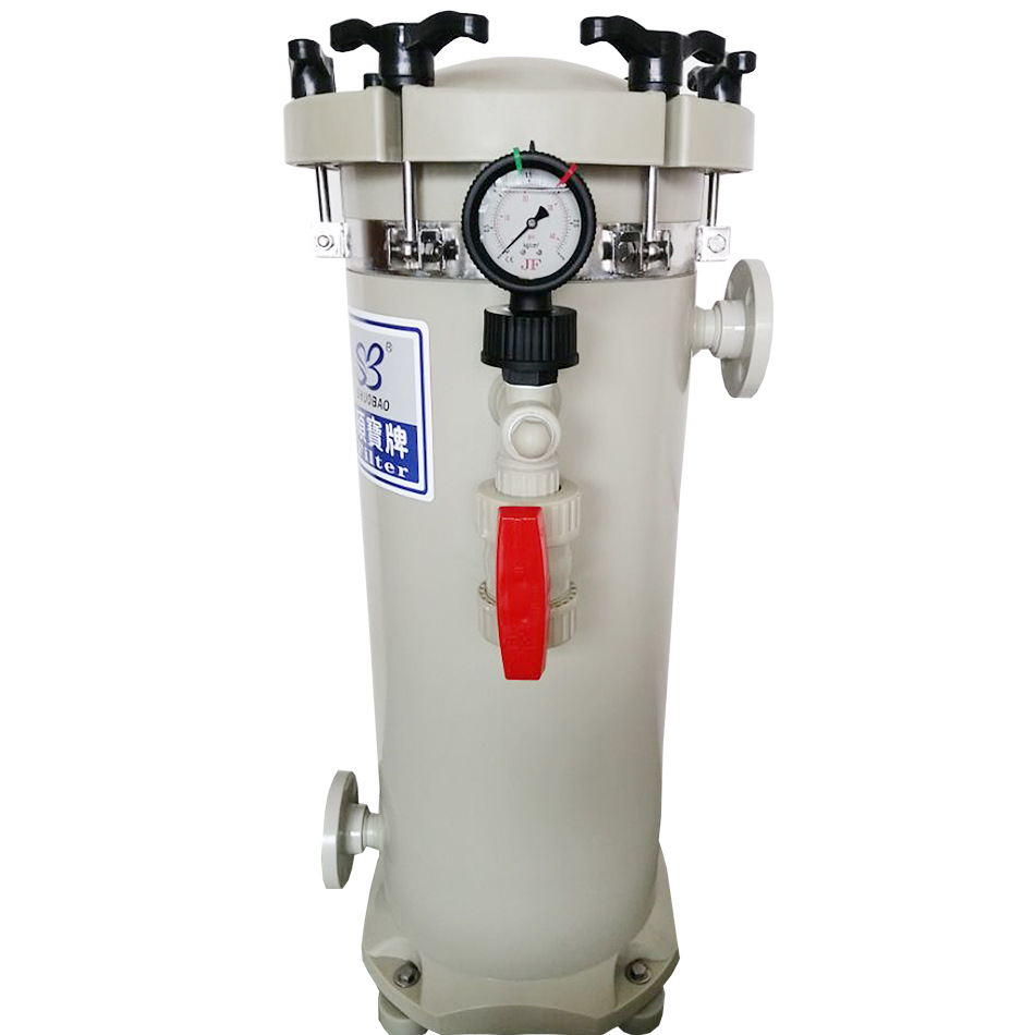 耐酸碱PP过滤器自吸式排污桶1号袋式精密过滤器