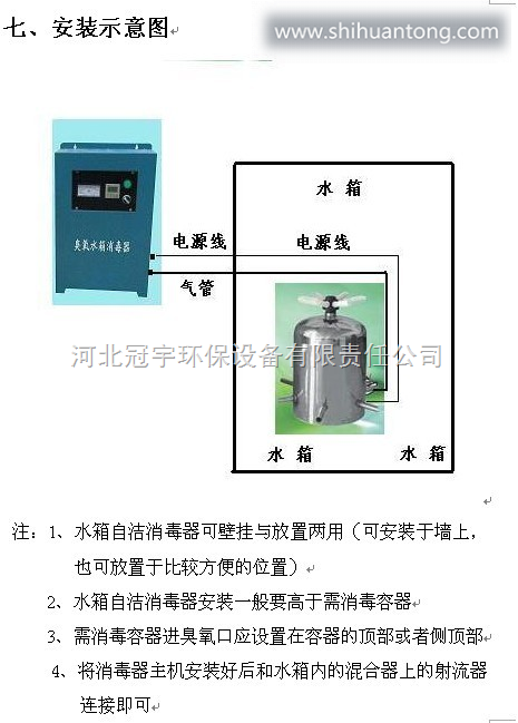 广州消防水池、生活水箱除藻杀菌用WTS-2A水箱自洁消毒器