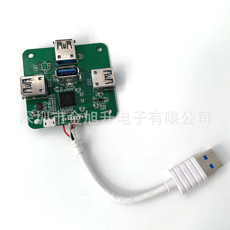 深圳工厂USB3.0版HUB分线器 四口网络PCBA电路板方案开发设计