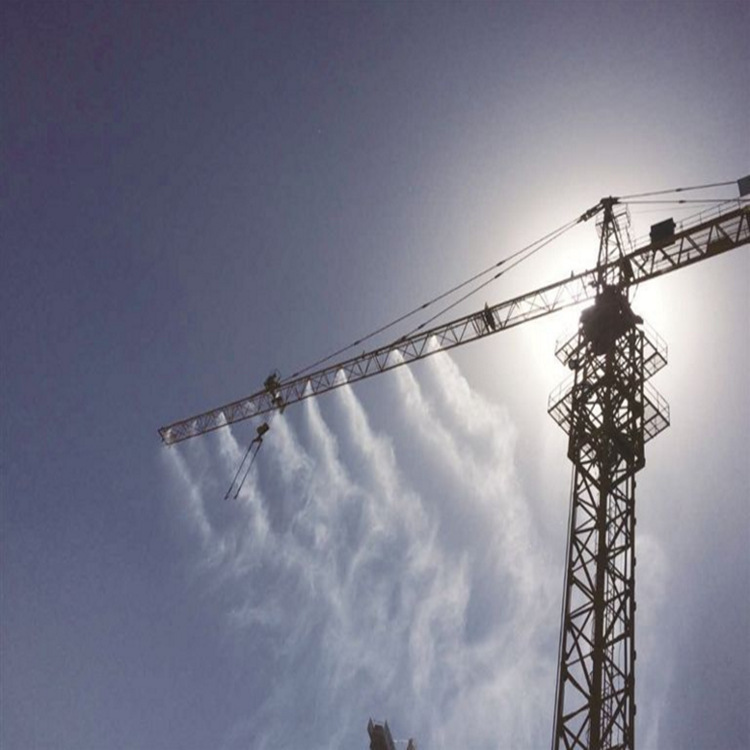 建筑工地塔吊扬尘雾化系统 100米高空除尘降温造雾机 塔吊喷淋