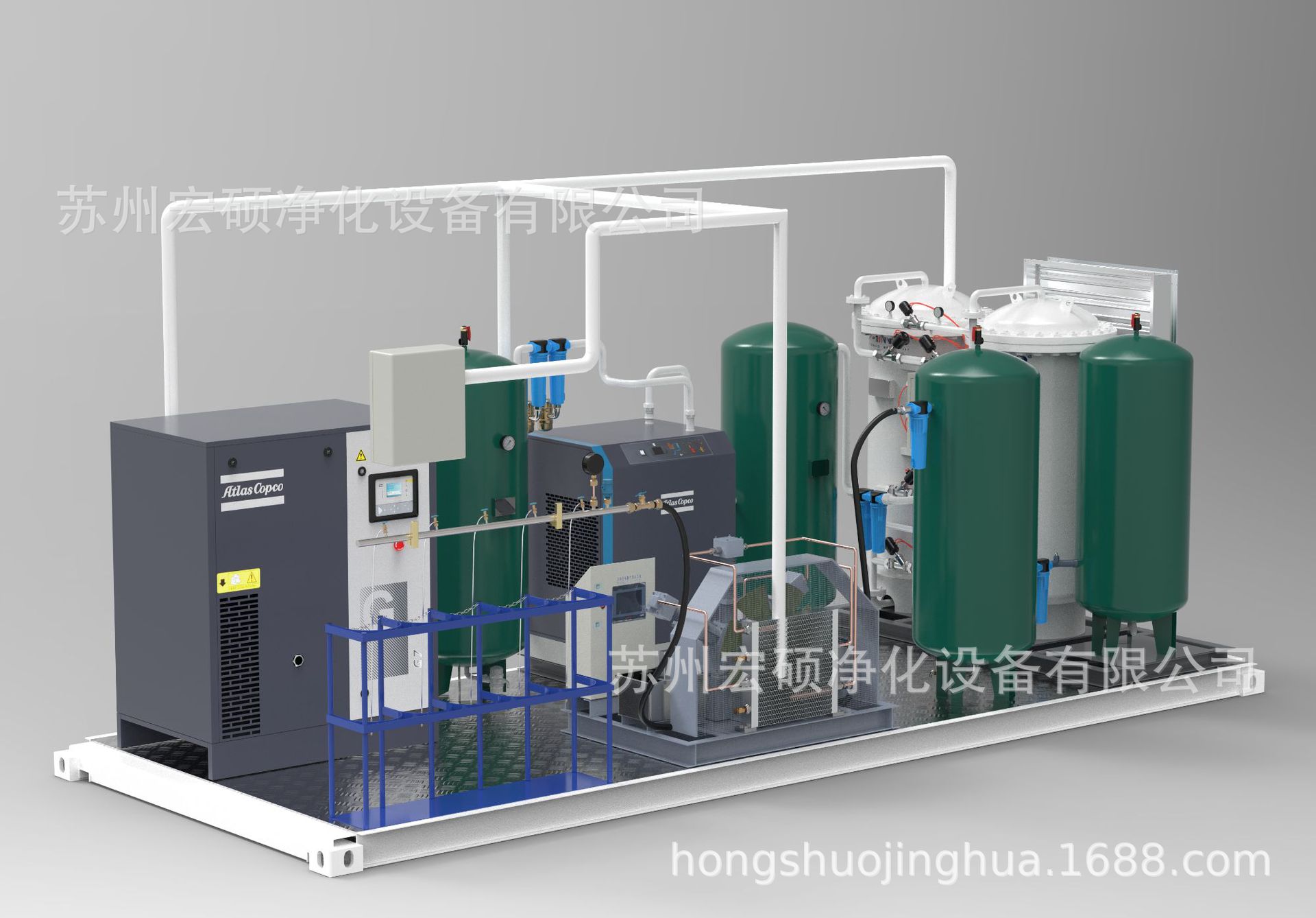 定制箱式制氧机 灌装充瓶 工业氧气发生器