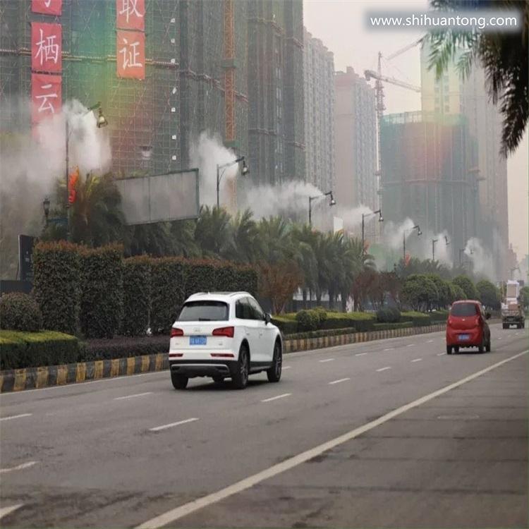 杭州路灯杆喷雾除尘-喷雾降尘治霾系统 节能灯