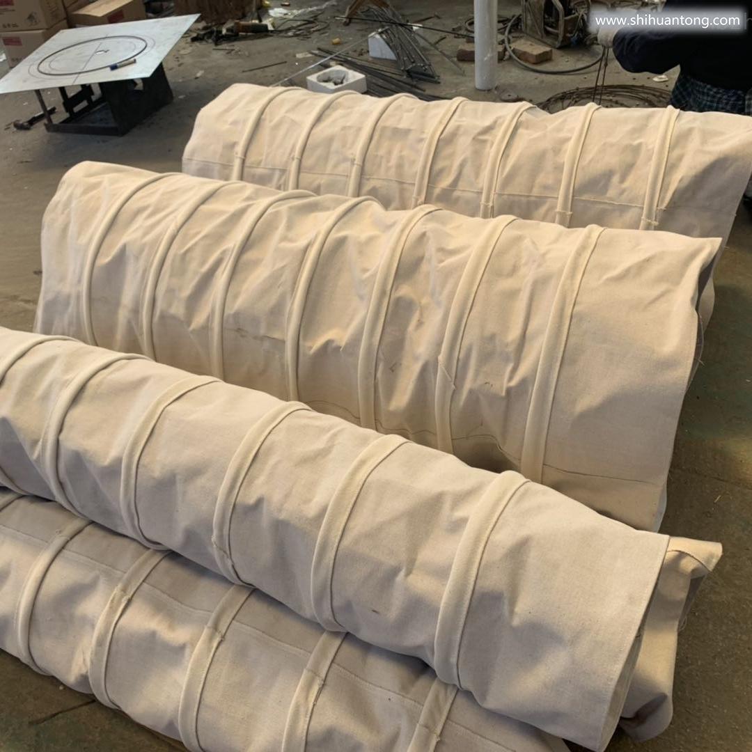 帆布面粉卸料除尘耐酸碱伸缩布袋生产批发