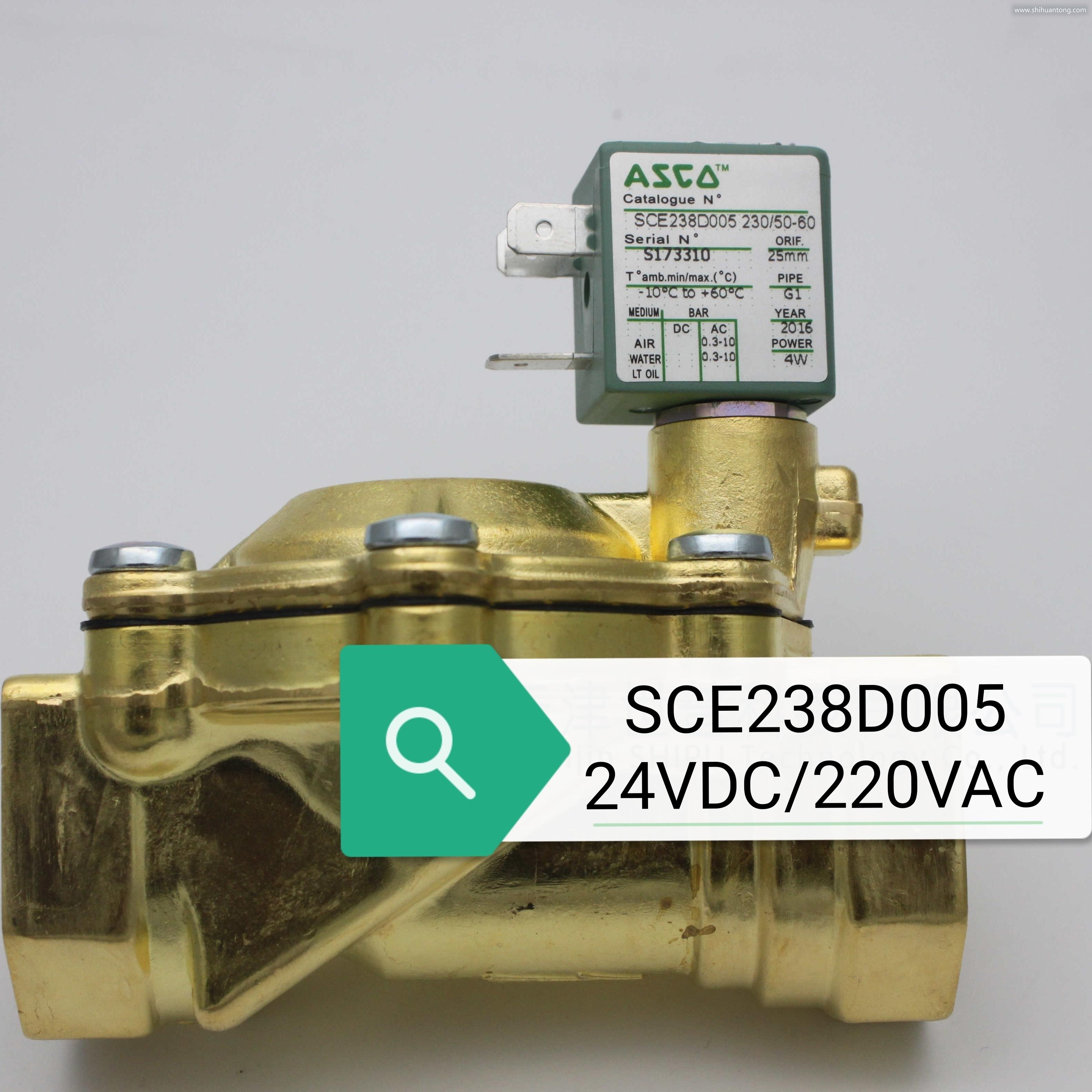 ASCO电磁阀DN25两位两通先导式技术参数