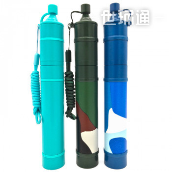 户外净水器野外生存便携式过滤用品野营探险应急直饮吸管装备