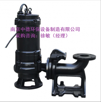 MPE型潜水双绞刀排污泵厂家采用自动耦合装置；潜水切割排污泵性能曲线及运行视频