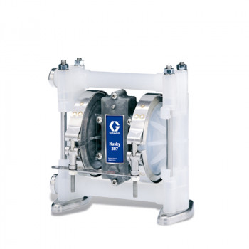 固瑞克Husky 307 3/8寸PP气动隔膜泵工业输送塑料泵隔膜材质可选